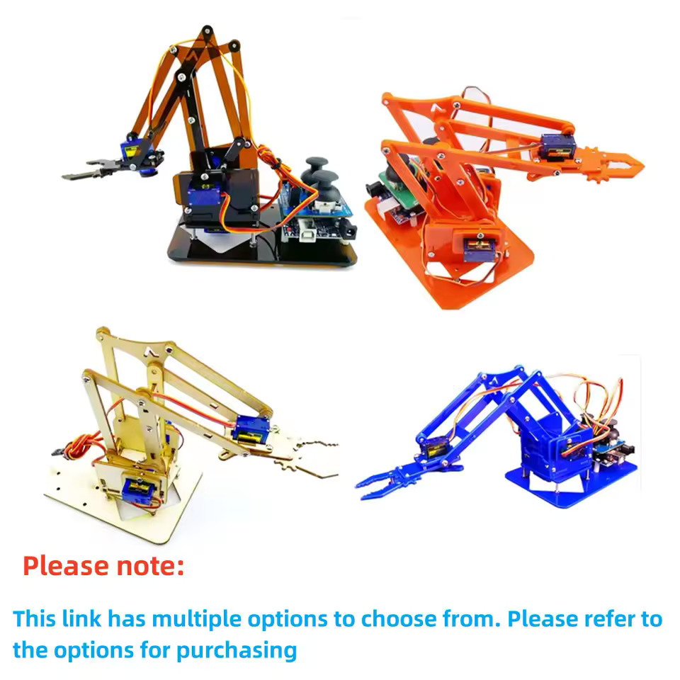 Brazo Mecánico acrílico 4 DOF Robot manipulador garra para Arduino