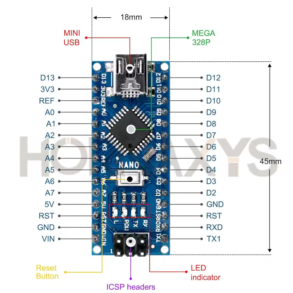 Arduino Nano V 3.0 Atmega328 - Imagen 2